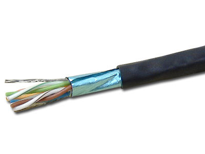 CAT6 STP Solid Plenum-rated Cable-BLACK
