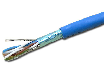 CAT6 STP Solid Plenum-rated Cable-BLUE