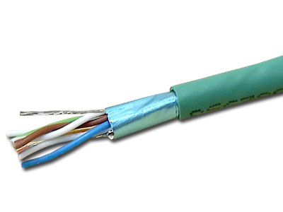 CAT6 STP Solid Plenum-rated Cable-GREEN