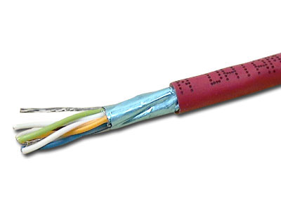 CAT6 STP Solid Plenum-rated Cable-RED