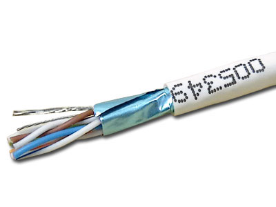 CAT6 STP Solid Plenum-rated Cable-WHITE