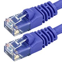 1 ft. PURPLE CAT5E UTP Cable with Boots