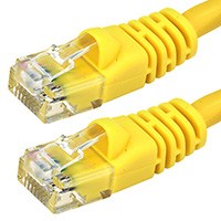 2 ft. YELLOW CAT6A UTP Cable with Boots