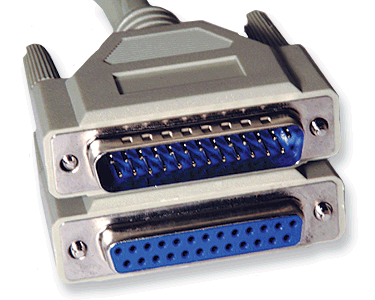 6 ft. DB25 M/F Null Modem Cable