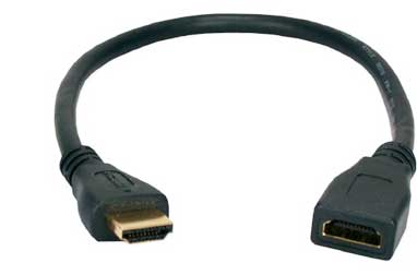 8" HDMI High Speed Male-to-Female