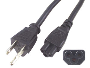 1 ft. Notebook Power Cord - Polarized