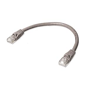 6" GRAY CAT5E UTP Cable with Boots