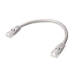 6"  WHITE CAT6A UTP Cable with Boots