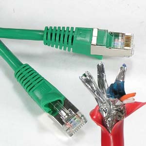 6" GREEN CAT5E Shielded Patch Cable