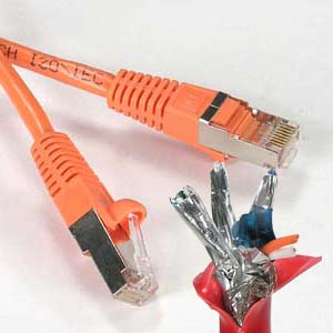 0.5 ft. ORANGE-CAT6 Shielded Patch Cable