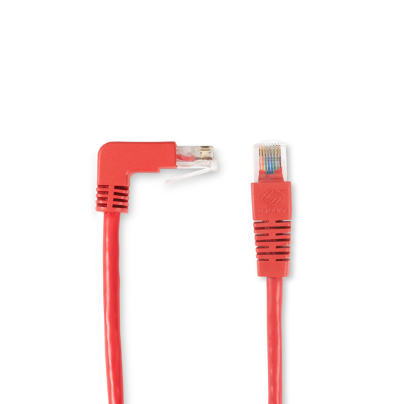 1 ft. CAT5E 90 Down to Straight - RED
