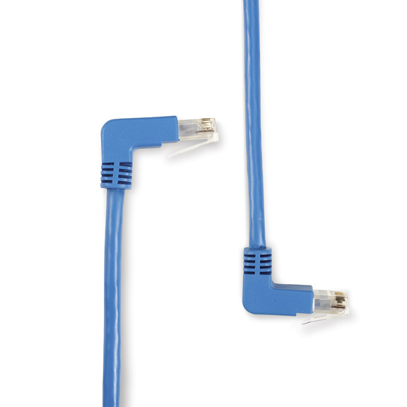 1 ft. CAT5E 90 Down to 90 UP - BLUE