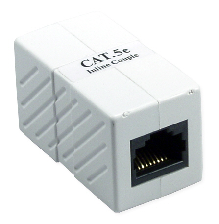 CAT5E UTP RJ45 F/F In-LineCoupler-WHITE