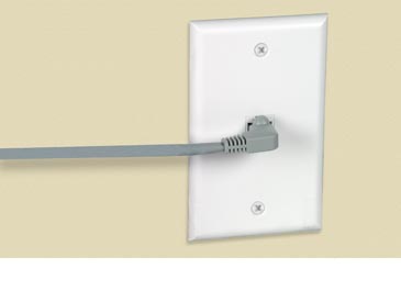 2 ft. CAT5E L Angle to Straight-SHIELDED