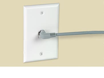 2 ft CAT5E Rt Angle to Straight-SHIELDED