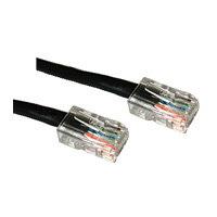 6" BLACK CAT5-E UTP Cable-NonBooted