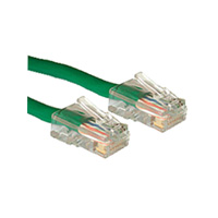 1 ft GREEN CAT5E UTP Crossover-No Boots