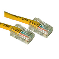 6" YELLOW CAT5-E UTP Cable-NonBooted