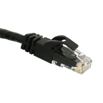 1 ft. BLACK CAT6 UTP Cable-EZ-Squeeze