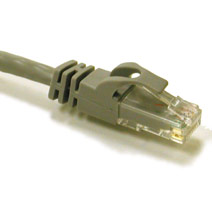 1 ft. GRAY CAT6 UTP Cable-EZ-Squeeze