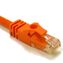 1 ft. ORANGE CAT6 UTP Cable-EZ-Squeeze