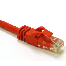 1 ft. RED CAT5E UTP Cable-EZ-Squeeze