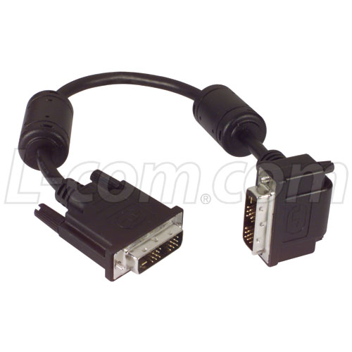 1 ft. DVI-D Dual Link Right Angle M/M