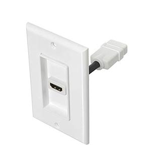1-port HDMI Wall Plate, with Short Cable