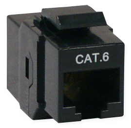 Image of CAT6 UTP RJ45 F/F Snap In Coupler-BLACK