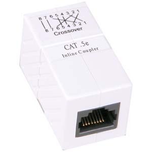 CAT5E InLine Crossover Adapter-White