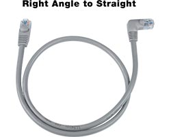 2 ft. CAT6 Rt Angle to Straight-Shielded
