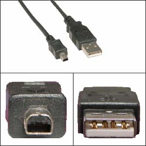 6 ft. USB 2.0 Type A to MiniB 4-pin